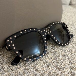 Saint Laurent Black Studded Sunglasses